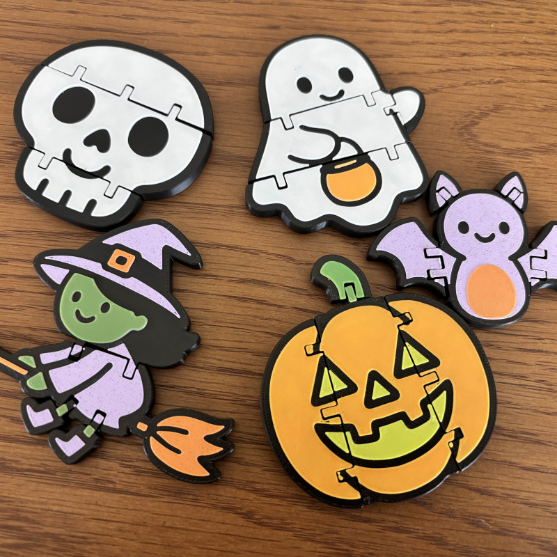 Halloween Esnek Eşleştirme Bulmacası - 3D Baskılı Puzzle