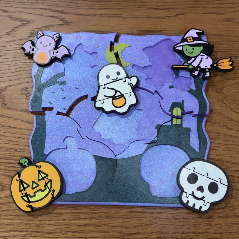 Halloween Esnek Eşleştirme Bulmacası - 3D Baskılı Puzzle