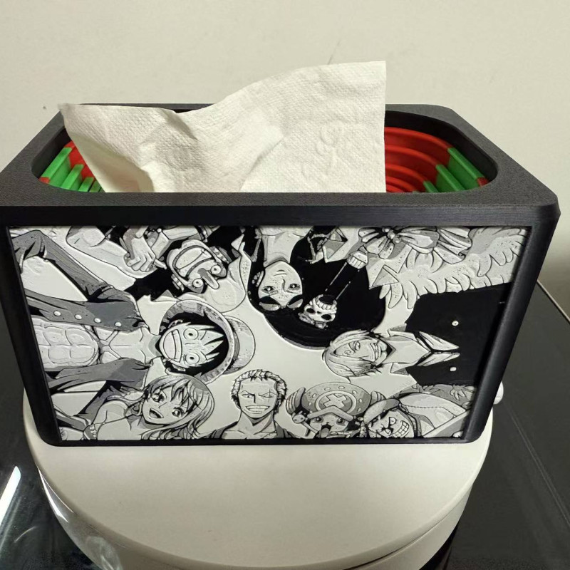 7 Halkalı Dekoratif İnişli Kağıt Mendil Kutusu - 3D Baskı Ev Aksesuarı