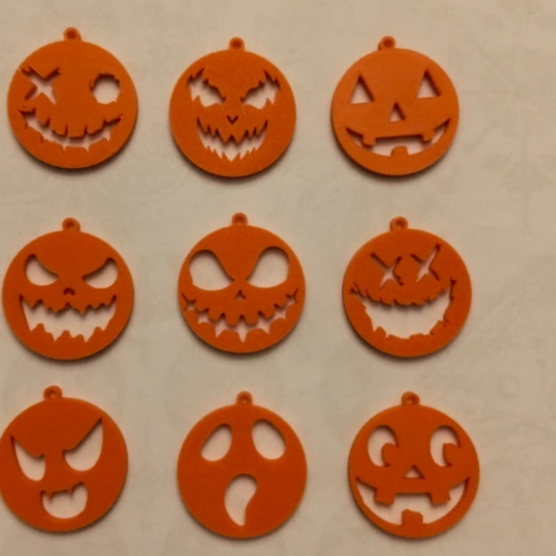 Cadılar Bayramı Gülücük Anahtarlık - 3D Baskılı 9 Farklı Tasarım