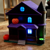 Cadı Evi 3D Baskı LED Aydınlatmalı Halloween Dekorasyon Cadı Evi 3D Baskı LED Aydınlatmalı Halloween Dekorasyon