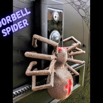 Kapı Zili Örümcek Dekoru - 3D Baskılı Halloween Süsü
