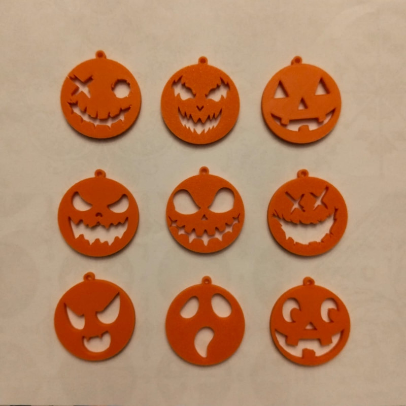 Cadılar Bayramı Gülücük Anahtarlık - 3D Baskılı 9 Farklı Tasarım