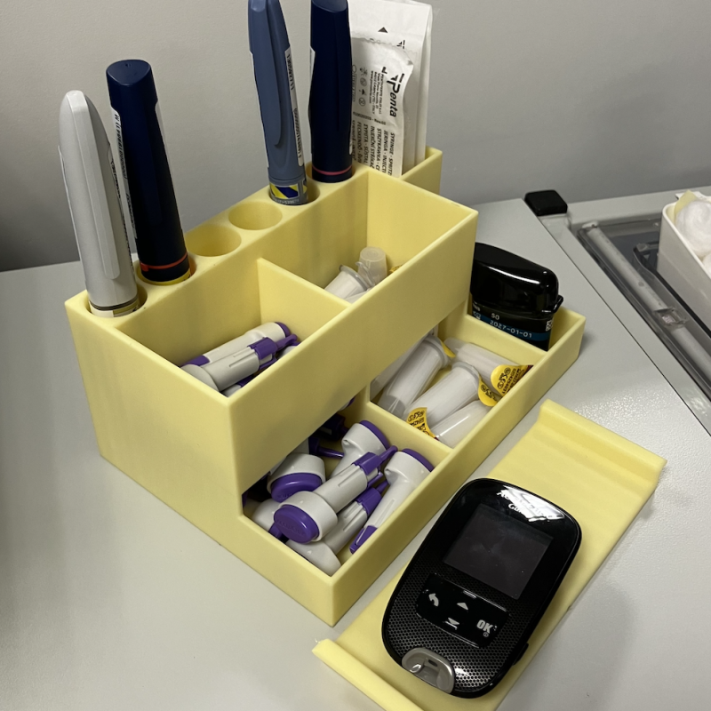 Diyabet İlaç Organizatörü - 3D Baskılı Medikal Düzenleyici