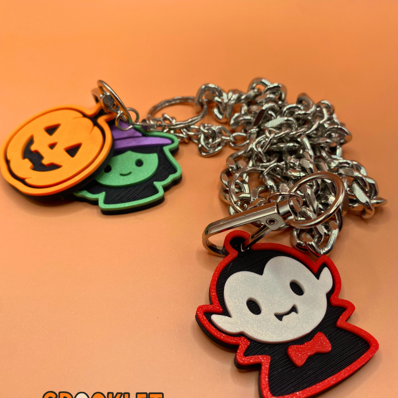 Sevimli Cadılar Bayramı Anahtarlık Koleksiyonu - 3D Baskı