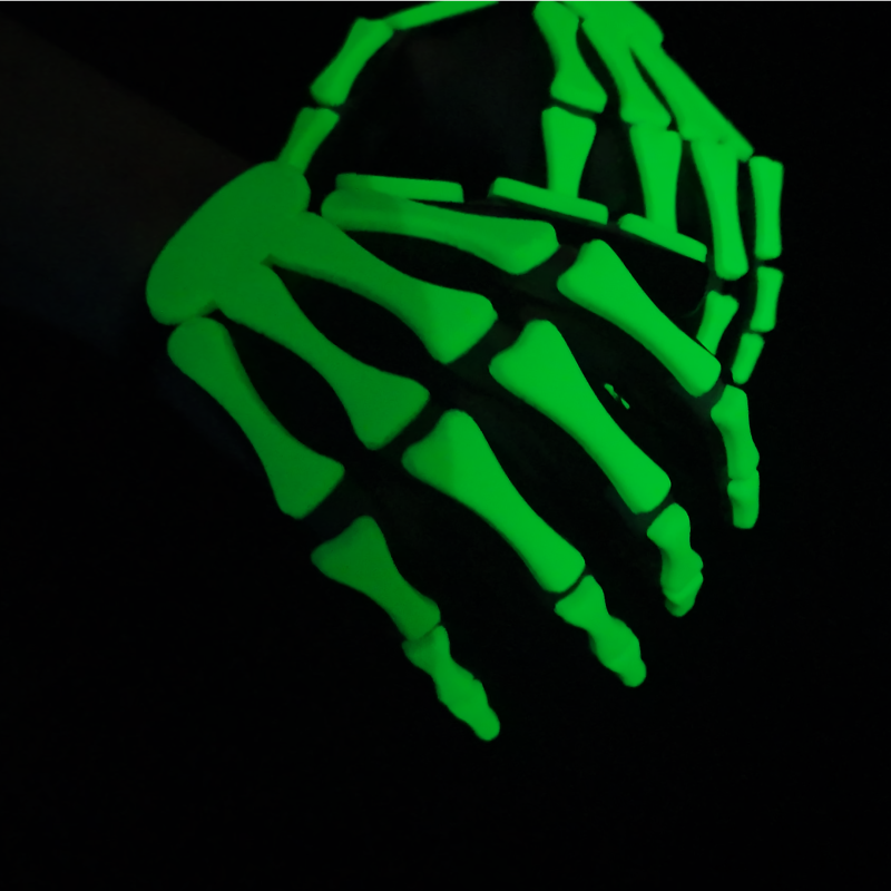 Parlayan İskelet Eldiveni - 3D Baskılı Cosplay Aksesuarı Parlayan İskelet Eldiveni - 3D Baskılı Cosplay Aksesuarı