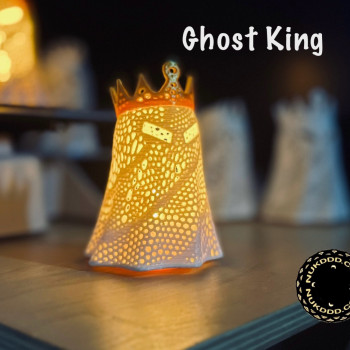 Cadılar Bayramı Işık Lambası - Hayalet Kral 3D Baskı Dekor