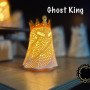 Cadılar Bayramı Işık Lambası - Hayalet Kral 3D Baskı Dekor