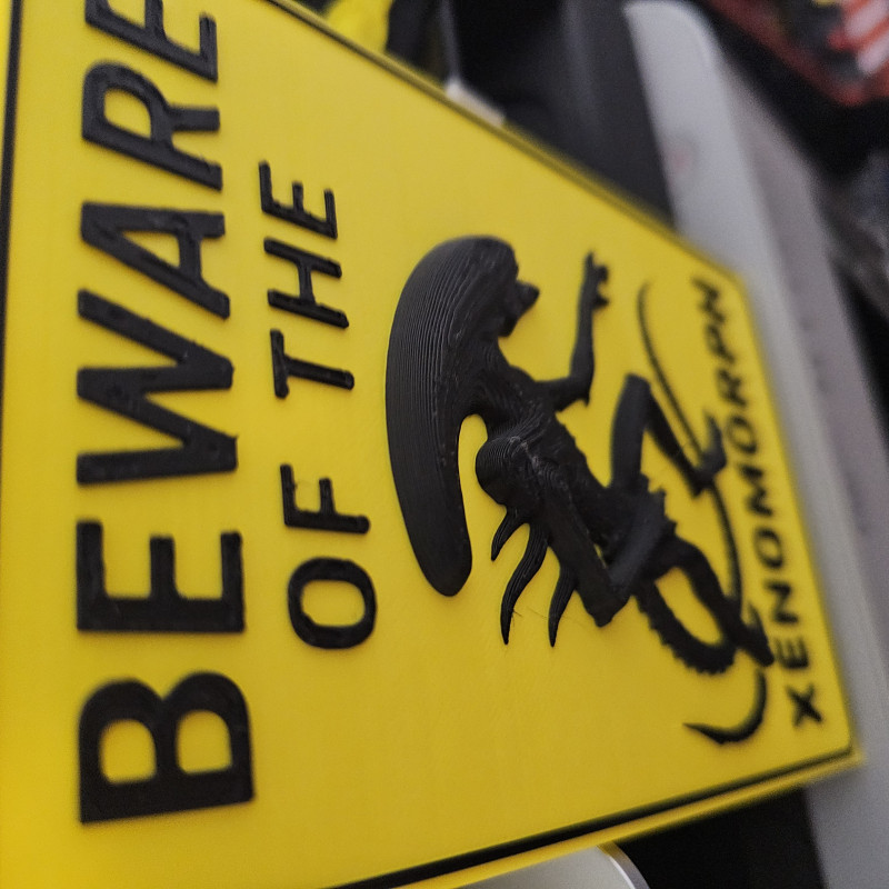 Xenomorph Kabartma Heykel - 3D Baskı Dekor