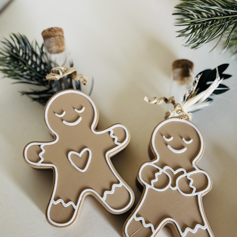 Zencefilli Kurabiye Adam Test Tüpü Tutucu - 3D Baskı Hediyelik