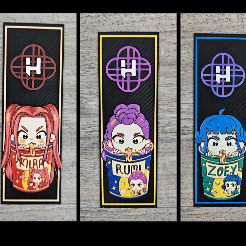 KPop Şeytan Avcıları Kitap Ayracı - 3D Baskı Özel Tasarım