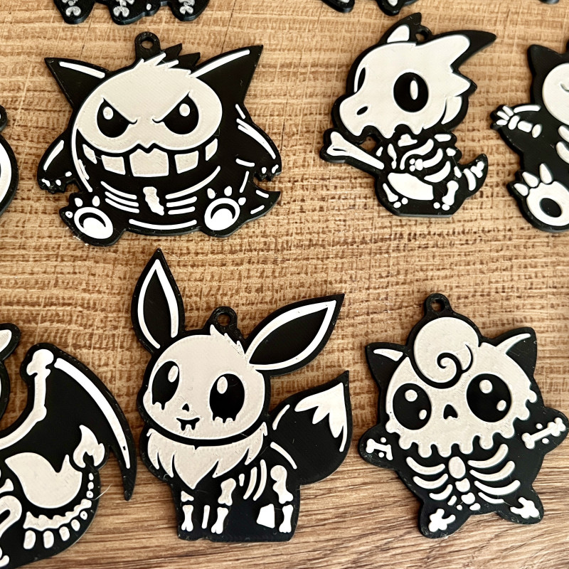 Pokemon Cadılar Bayramı Anahtarlık Seti - 12 Farklı Karakter