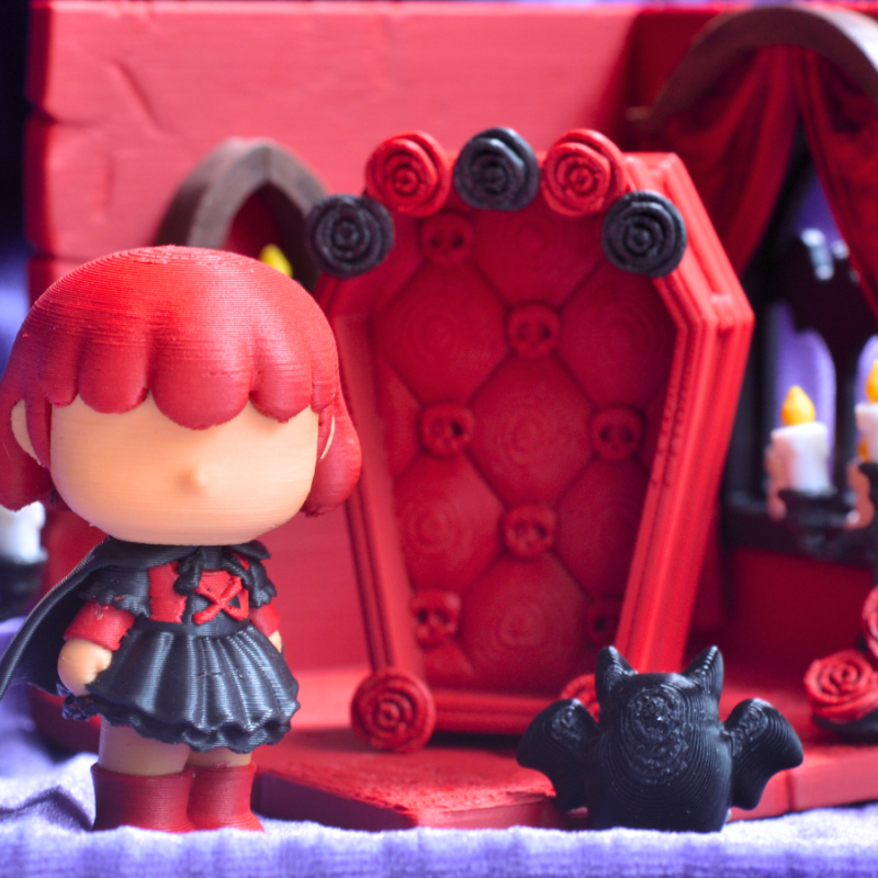 Sevimli Cadılar Bayramı Bahçesi - 3D Baskı Mini Oyuncak Seti