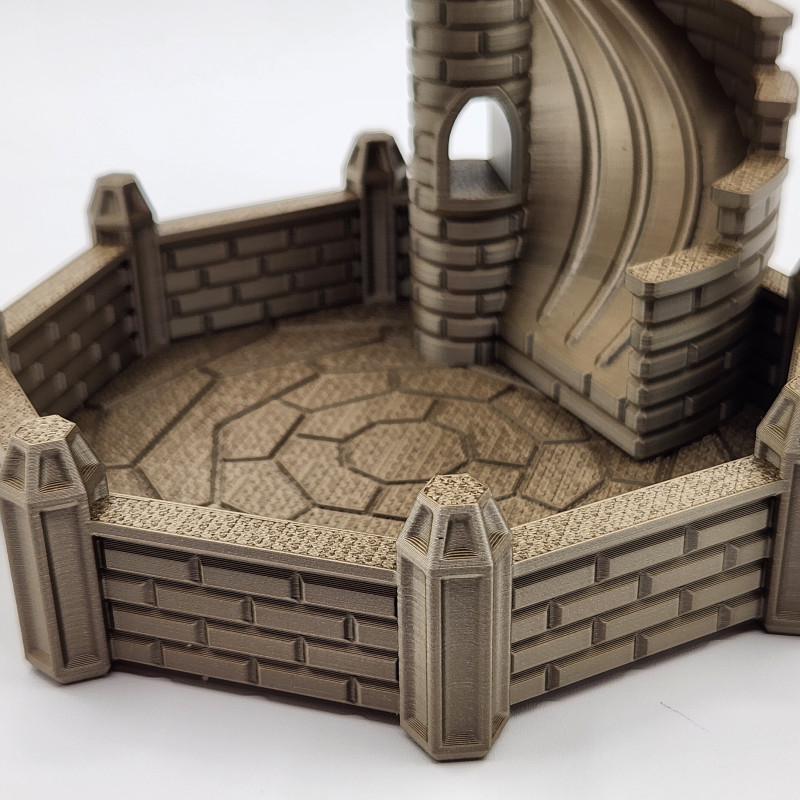 3D Baskı Kale Kulesi Şeker Kaydırağı - Desteksiz Baskı