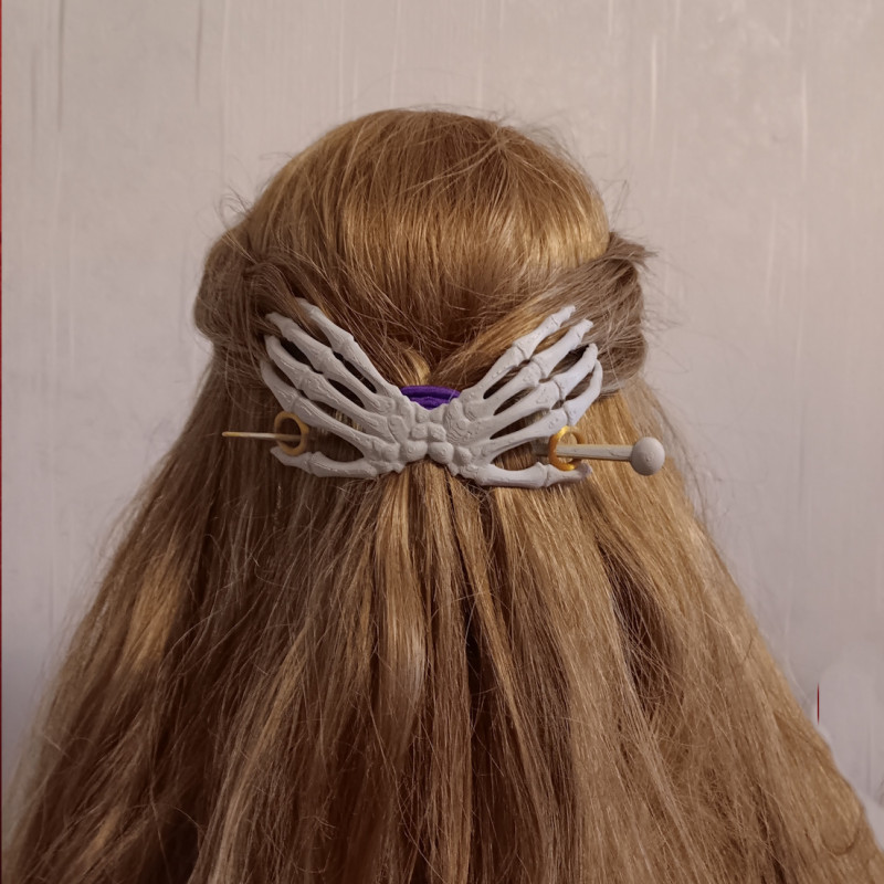 İskelet Eller Kelebek Saç Aksesuarı - 3D Baskı Moda Ürünü