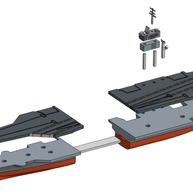 USS Nimitz Uçak Gemisi 3D Baskı Modeli - 1:800 Ölçekli Koleksiyon