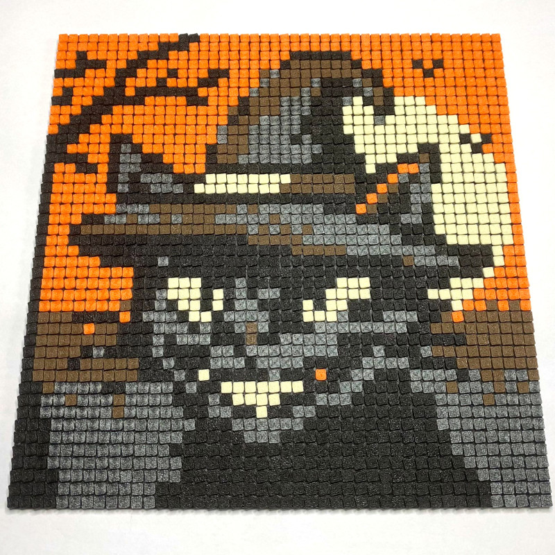 Mini Pikselli Kedi Tablo - 3D Baskı DIY Dekor