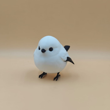 Puff Kar Kuşu 3D Baskılı Dekoratif Mini Figür