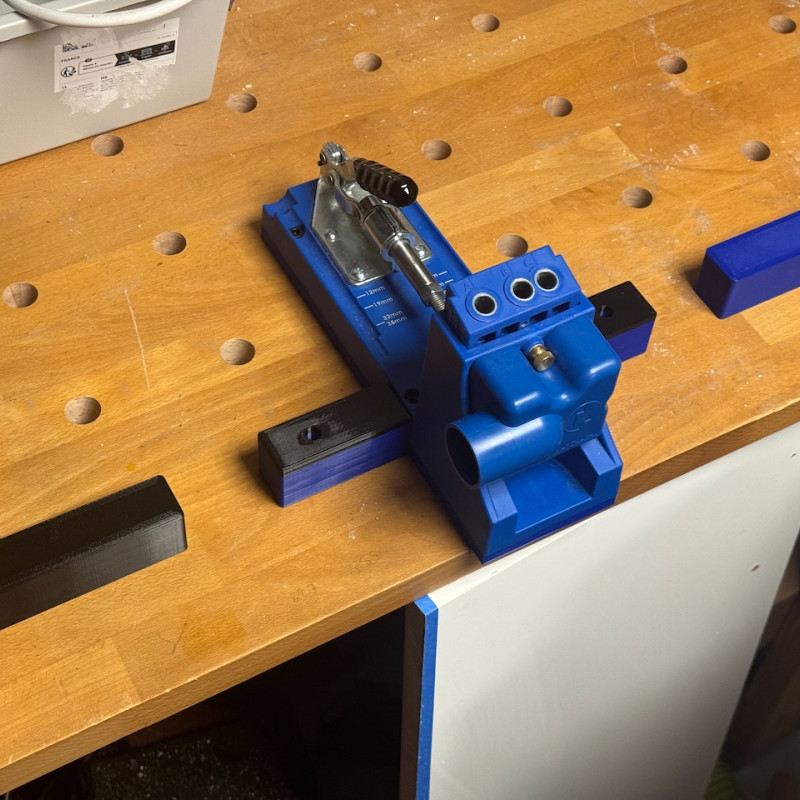 Kreg K4 Cep Deliği Şablonu MFT Adaptörü - 3D Baskı Profesyonel Aparat