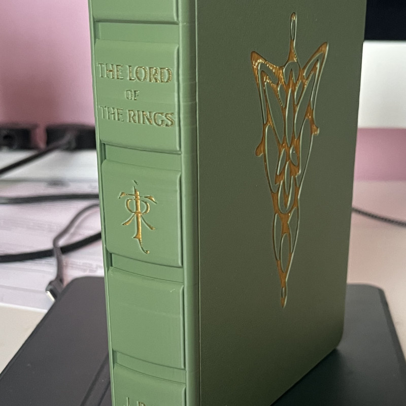 Gizli Bölmeli LOTR Temalı 3D Baskı Kitap Kutusu - Puzzle Kasa