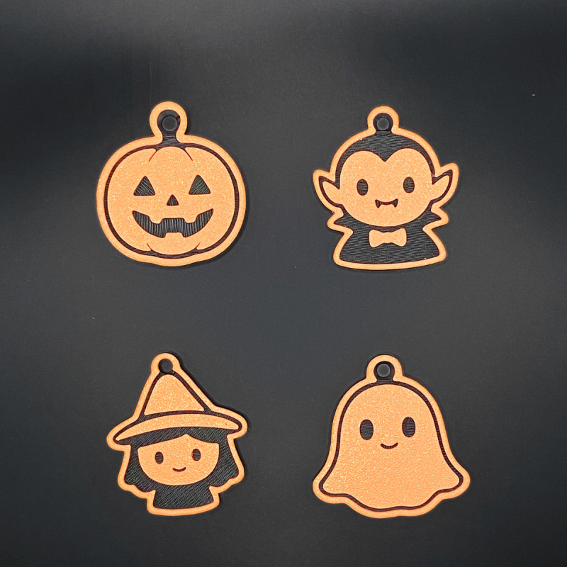 Sevimli Cadılar Bayramı Anahtarlık Koleksiyonu - 3D Baskı