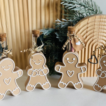 Zencefilli Kurabiye Adam Test Tüpü Tutucu - 3D Baskı Hediyelik