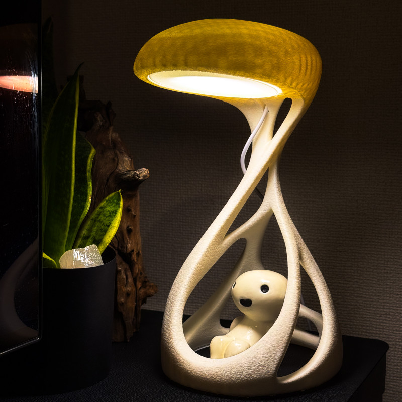 Uzaylı Tasarım LED Lamba - Küçük ve Büyük Boy Fuzzy Skin Kaplama