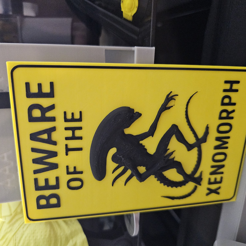 Xenomorph Kabartma Heykel - 3D Baskı Dekor