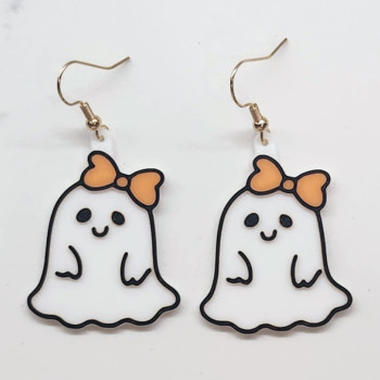 Sevimli Hayalet Küpe - 3D Baskı Moda Aksesuarı