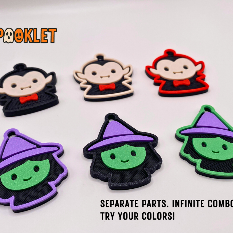 Sevimli Cadılar Bayramı Anahtarlık Koleksiyonu - 3D Baskı