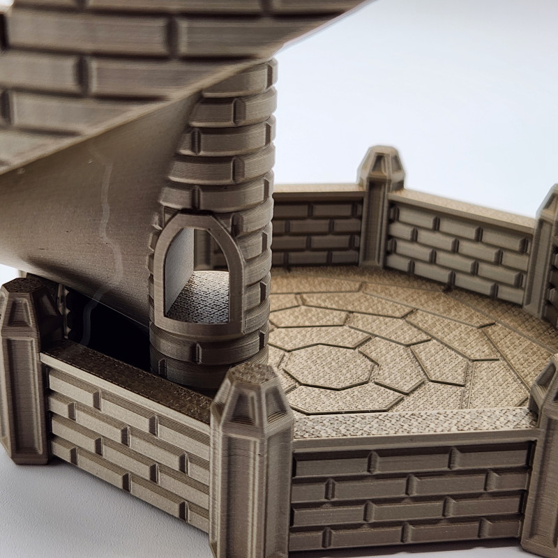 3D Baskı Kale Kulesi Şeker Kaydırağı - Desteksiz Baskı