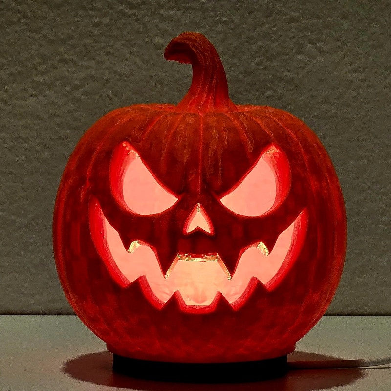 Spooky Steve Işıklı Cadılar Bayramı Balkabağı 3D Baskı Dekor