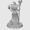Karanlık Büyücü Kadın D&D 40mm 3D Baskı Mini Figür - Fantazi Rol Yapma Oyunu
