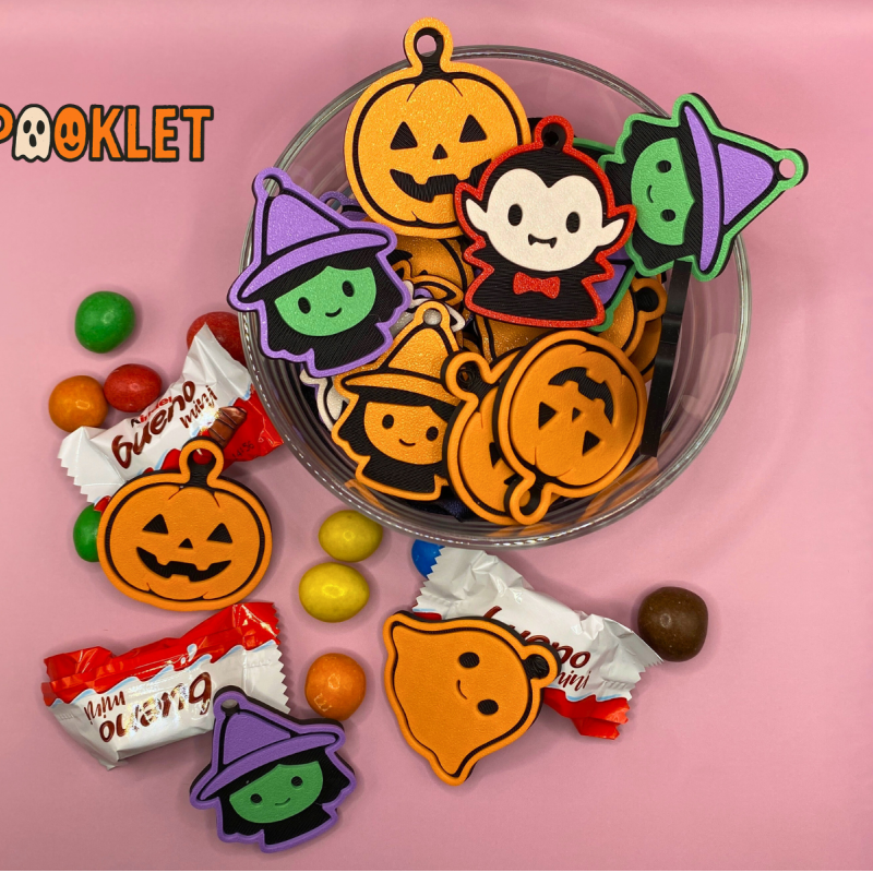 Sevimli Cadılar Bayramı Anahtarlık Koleksiyonu - 3D Baskı