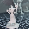 Karanlık Büyücü Kadın D&D 40mm 3D Baskı Mini Figür - Fantazi Rol Yapma Oyunu