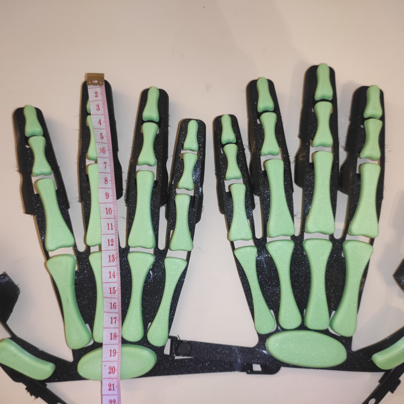 Parlayan İskelet Eldiveni - 3D Baskılı Cosplay Aksesuarı Parlayan İskelet Eldiveni - 3D Baskılı Cosplay Aksesuarı