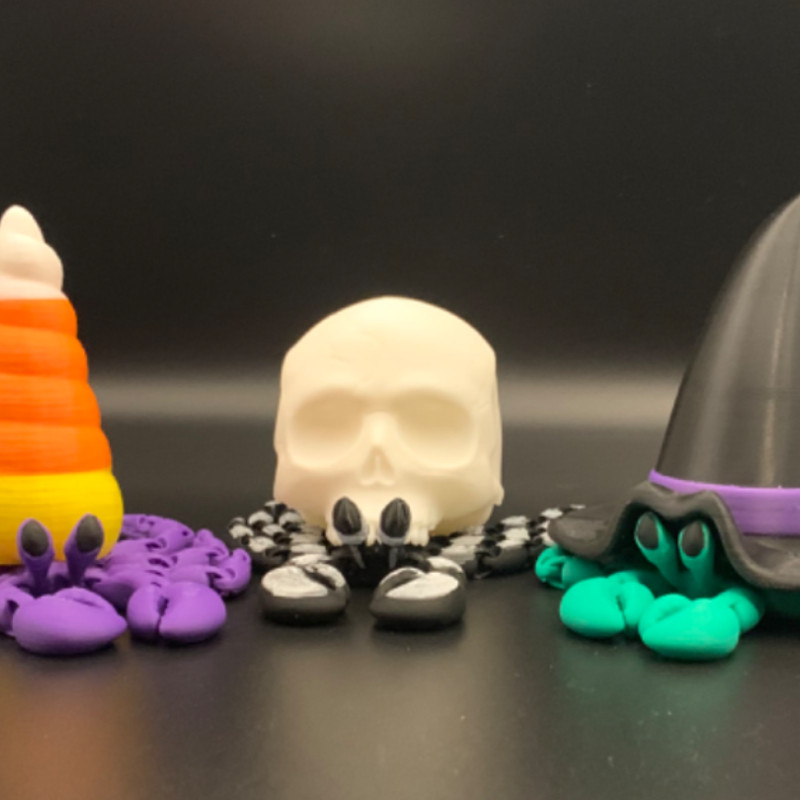 Eklemli Cadılar Bayramı Yengeç 3D Baskı Modeli