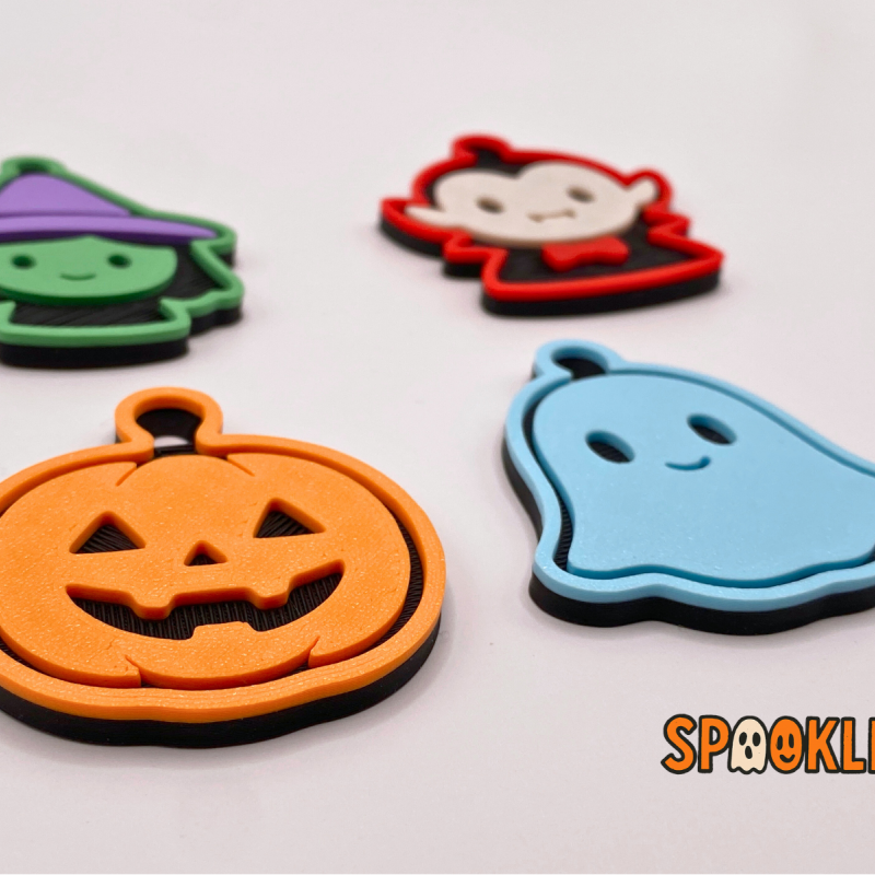 Sevimli Cadılar Bayramı Anahtarlık Koleksiyonu - 3D Baskı