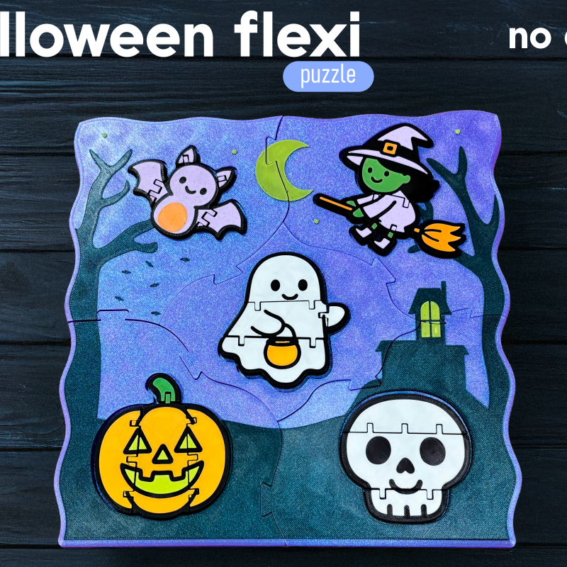Halloween Esnek Eşleştirme Bulmacası - 3D Baskılı Puzzle
