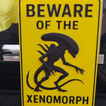 Xenomorph Kabartma Heykel - 3D Baskı Dekor