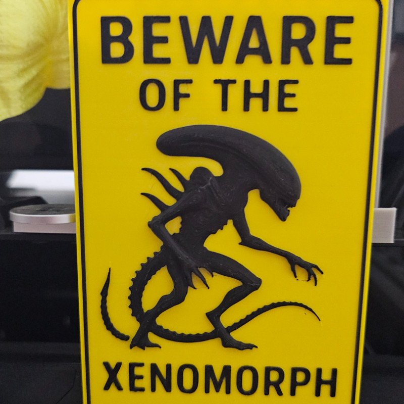 Xenomorph Kabartma Heykel - 3D Baskı Dekor