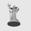 Karanlık Büyücü Kadın D&D 40mm 3D Baskı Mini Figür - Fantazi Rol Yapma Oyunu