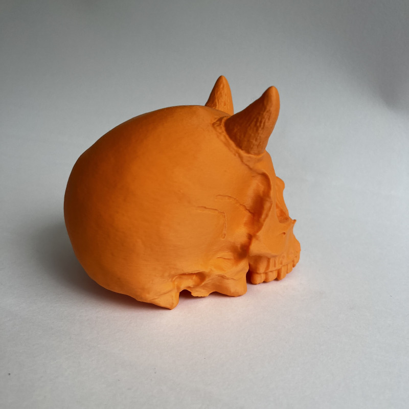 Şeytan Kafatası 3D Baskı Dekor - Cadılar Bayramı Masası Heykeli