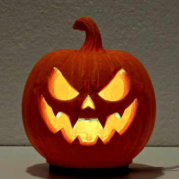 Spooky Steve Işıklı Cadılar Bayramı Balkabağı 3D Baskı Dekor