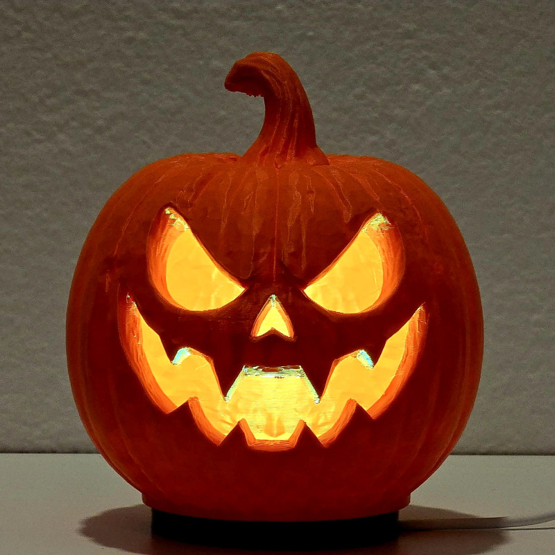 Spooky Steve Işıklı Cadılar Bayramı Balkabağı 3D Baskı Dekor