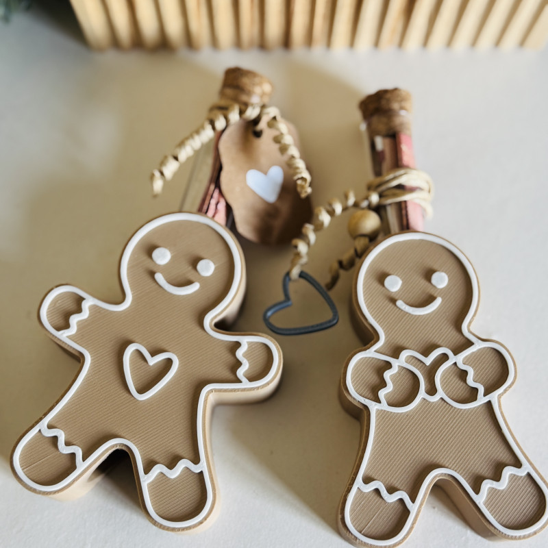 Zencefilli Kurabiye Adam Test Tüpü Tutucu - 3D Baskı Hediyelik