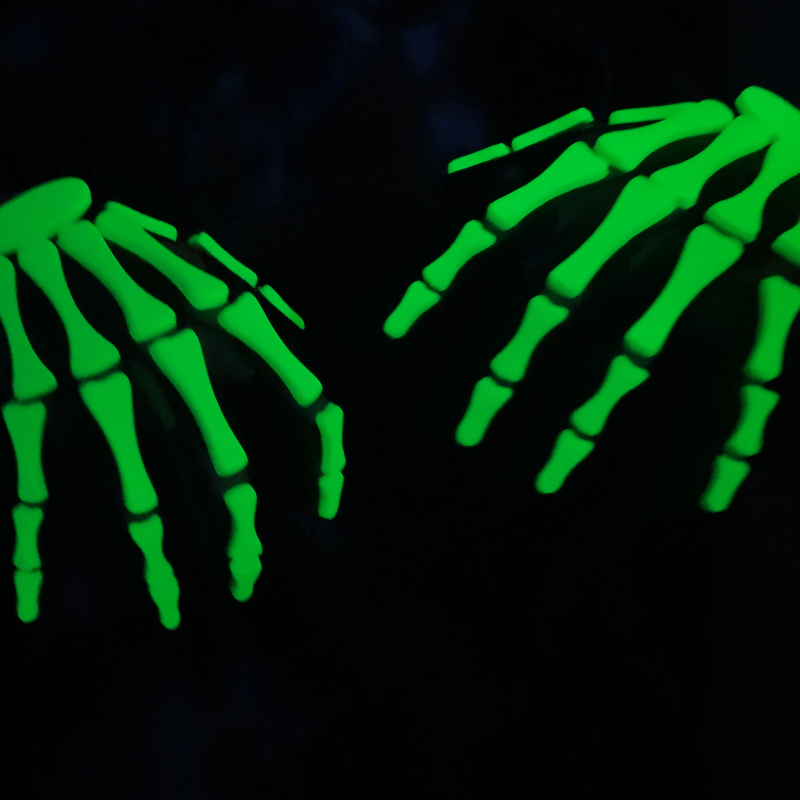 Parlayan İskelet Eldiveni - 3D Baskılı Cosplay Aksesuarı Parlayan İskelet Eldiveni - 3D Baskılı Cosplay Aksesuarı