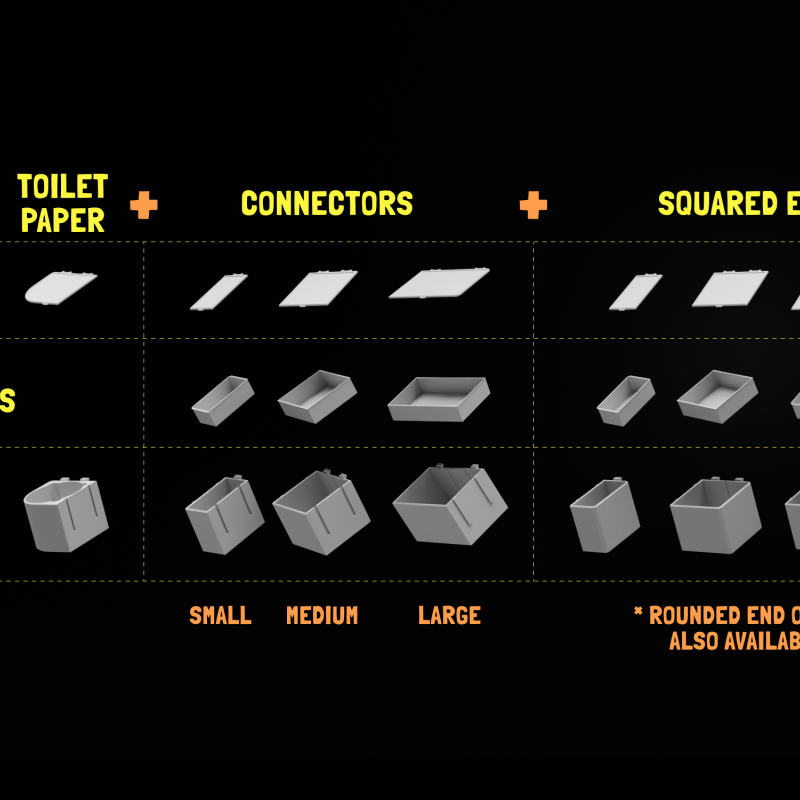 Modüler Banyo Organizer | 3D Baskılı Tuvalet Kağıdı Dolabı