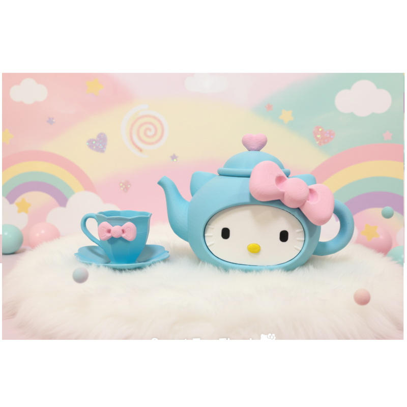 Sevimli Hello Kitty Çaydanlık - Çocuk Oyunu ve Bahçe Sulama İçin 3D Baskı