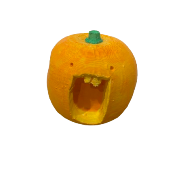 Komik Yüzlü Cadılar Bayramı Balkabağı 3D Baskı Dekor